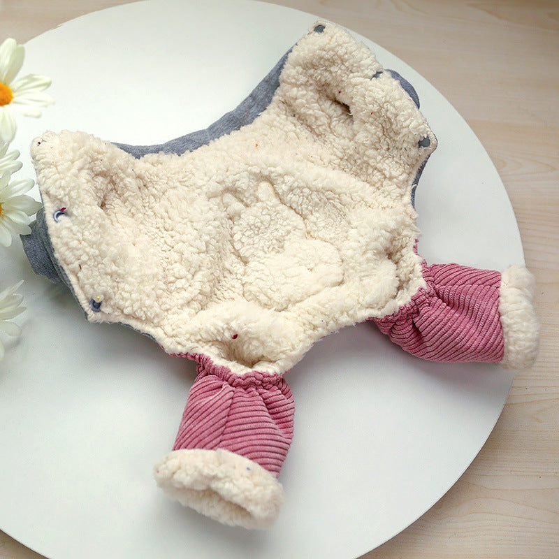 Dog Jumpsui Overall Rabbit Hoodie