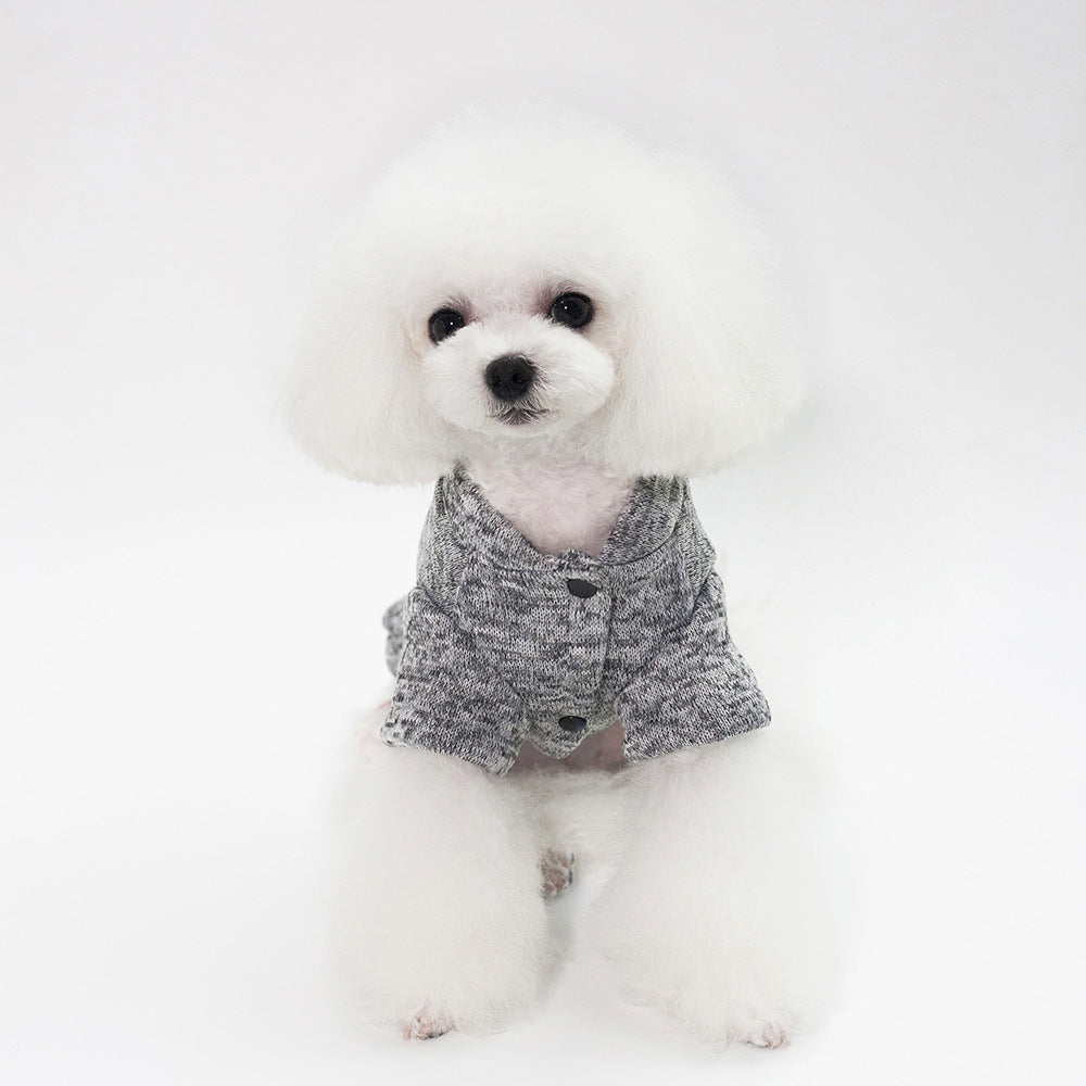 Dog Hoodie with Fish Bone Pattern