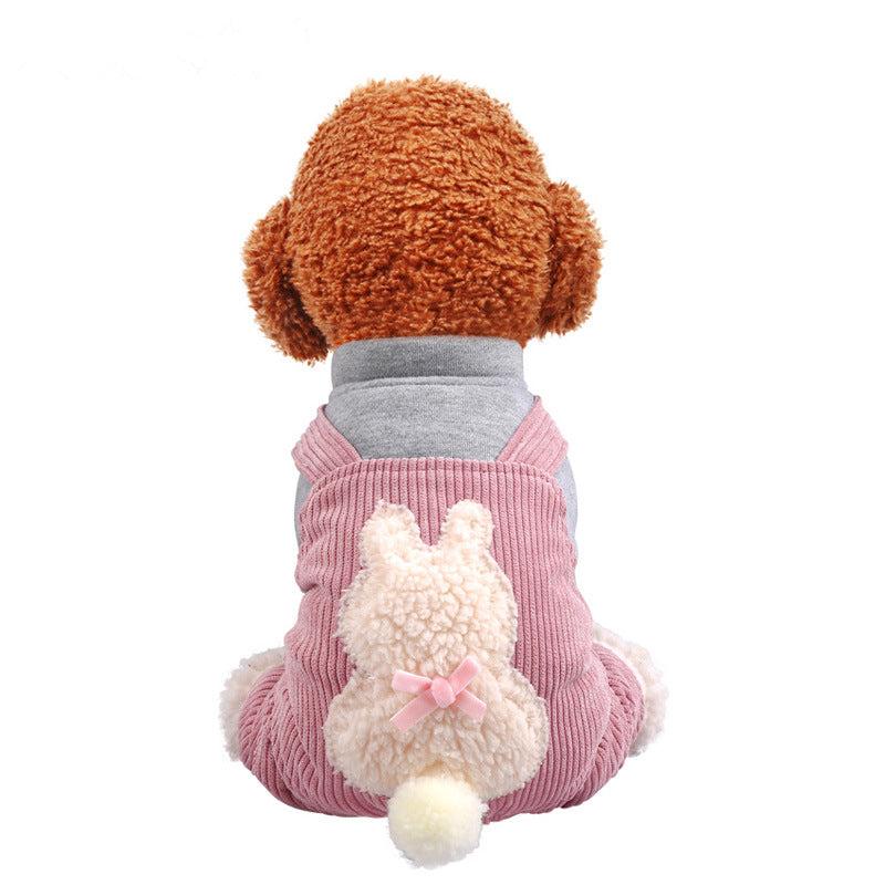 Dog Jumpsui Overall Rabbit Hoodie