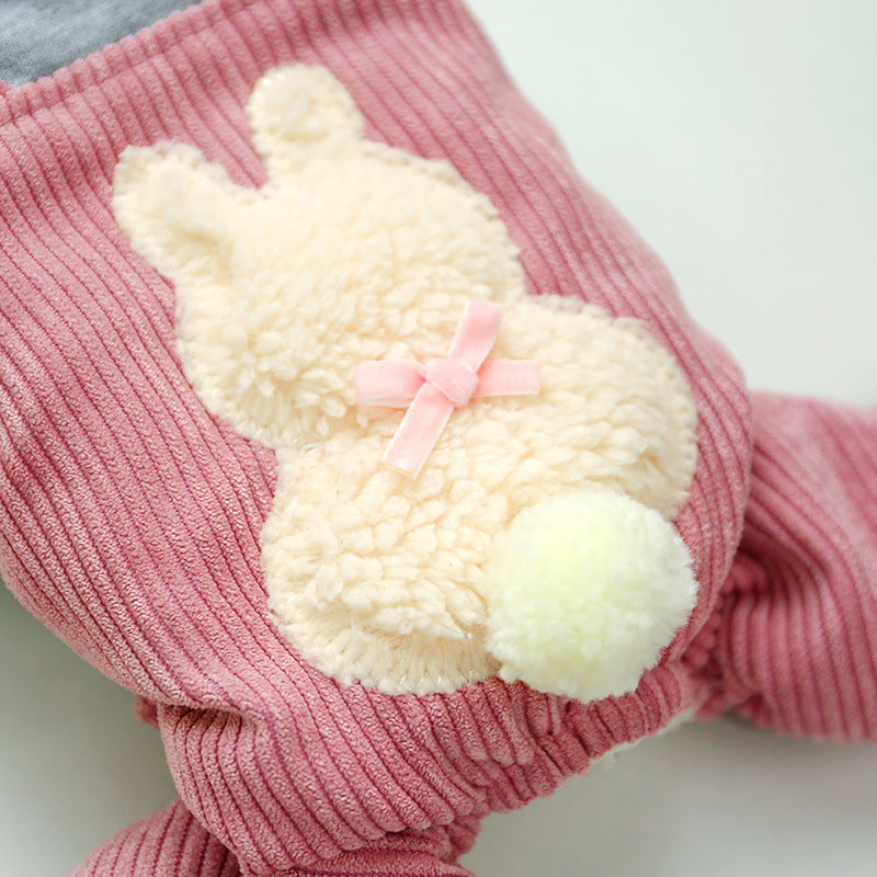 Dog Jumpsui Overall Rabbit Hoodie