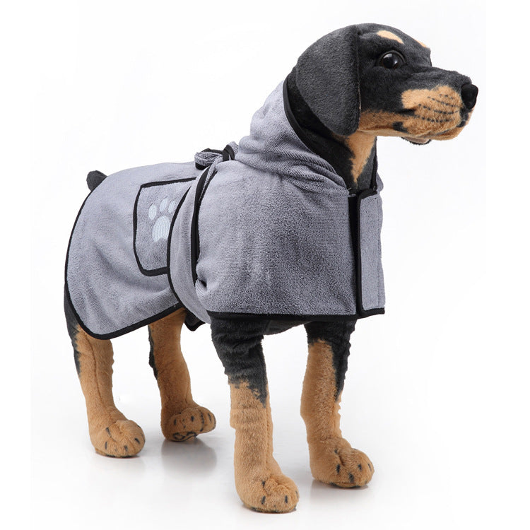 Dog Bathrobe Towel Pet Drying Robes