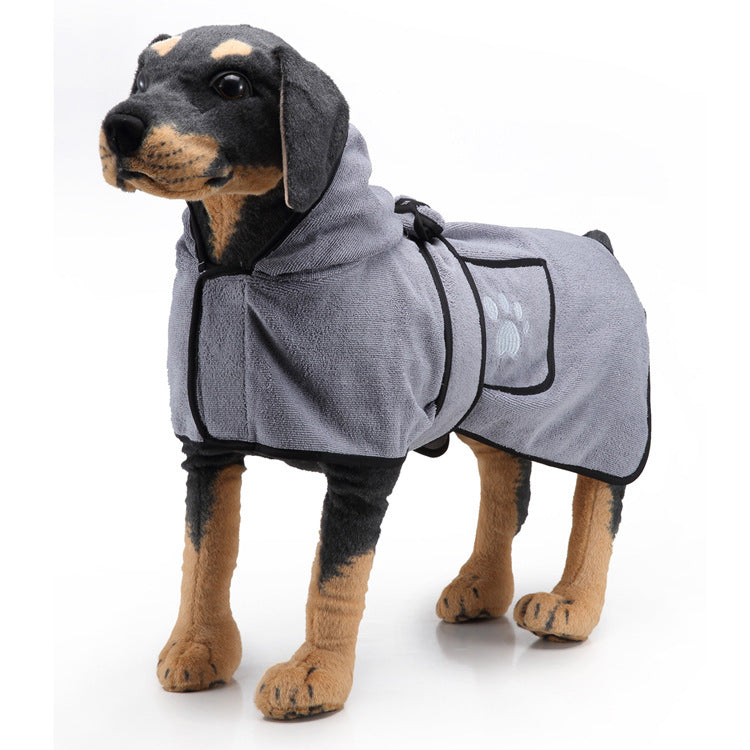 Dog Bathrobe Towel Pet Drying Robes