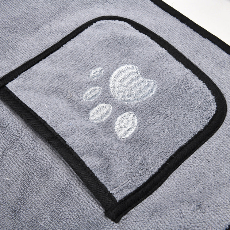 Dog Bathrobe Towel Pet Drying Robes