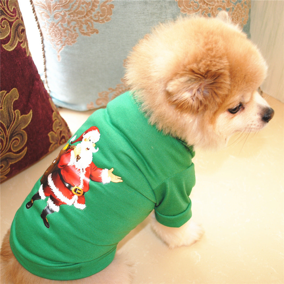 Christmas Cute Printed Breathable Puppy Clothes