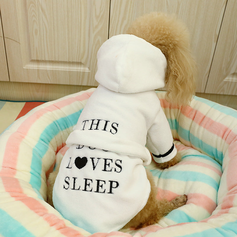 Luxury Soft Pet Pajama with Hood Bathrobe