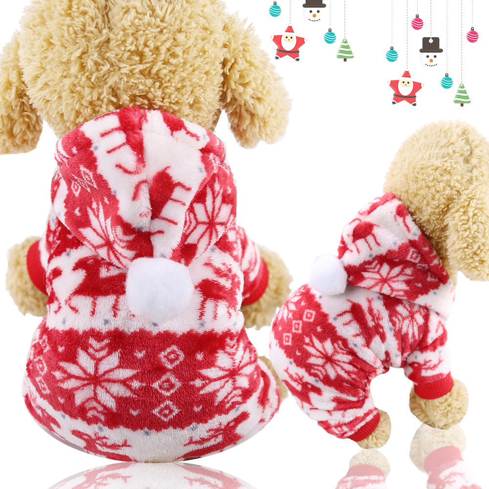 Pet Hoodies Jumpsuit Dogs Flannel Pajamas