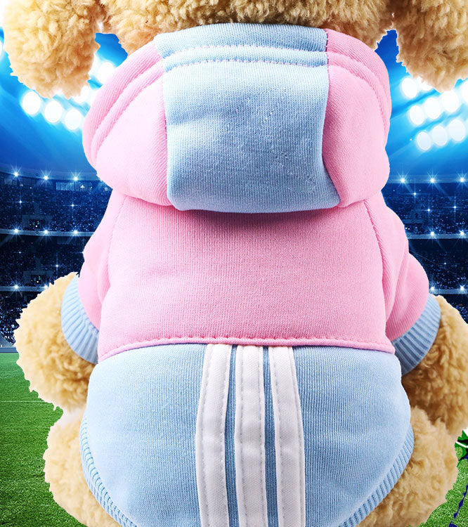 Dog Clothes Sports Stripe Hoodies